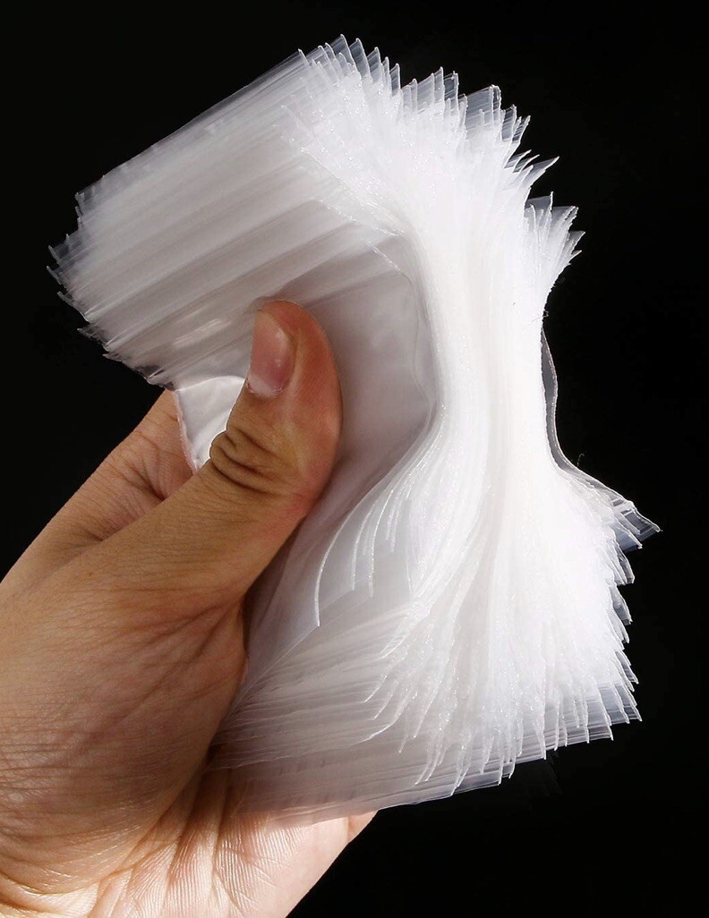 1000 Pieces – 2”x3” Clear Poly Zip Lock Storage Bags 2 Mil Reclosable Bags New