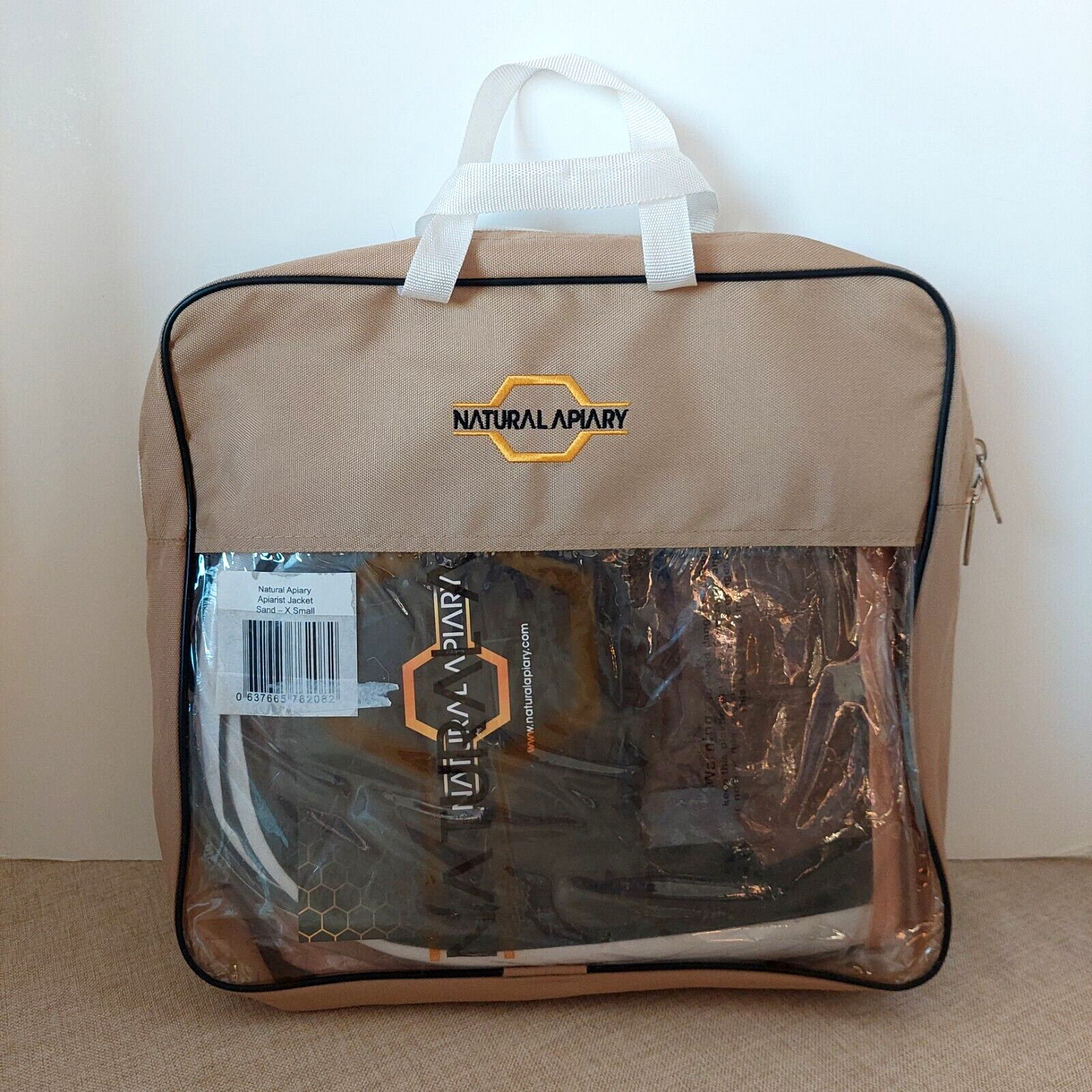 Natural Apiary Beekeeper Apiarist Jacket w/ Fencing Veil & Carrying Tote XSmall