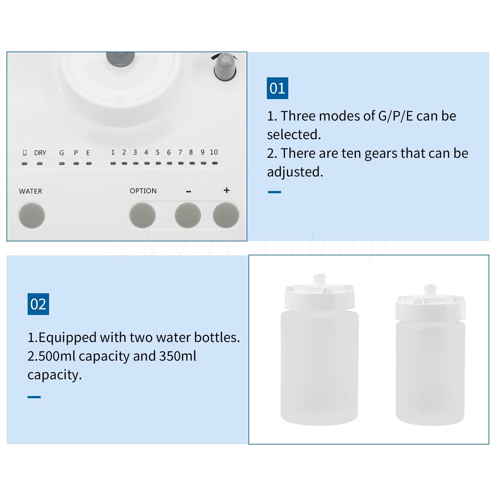 SK-D1 Dental Ultrasonic Scaler 2 Bottles Fit DTE SATELEC / 1-5 Handpiece HD-7H