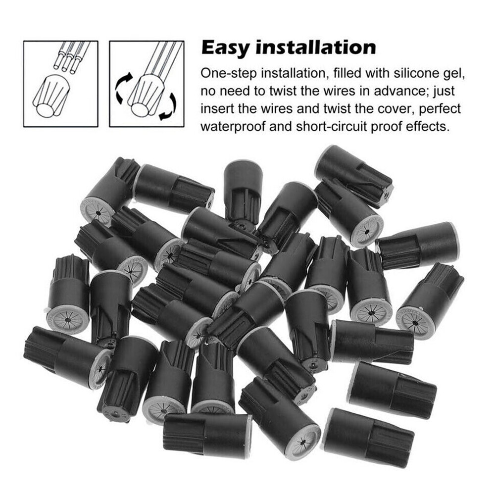 Outdoor Waterproof Twists Grease Caps Seal Nuts Electrical Wire Connectors LOT