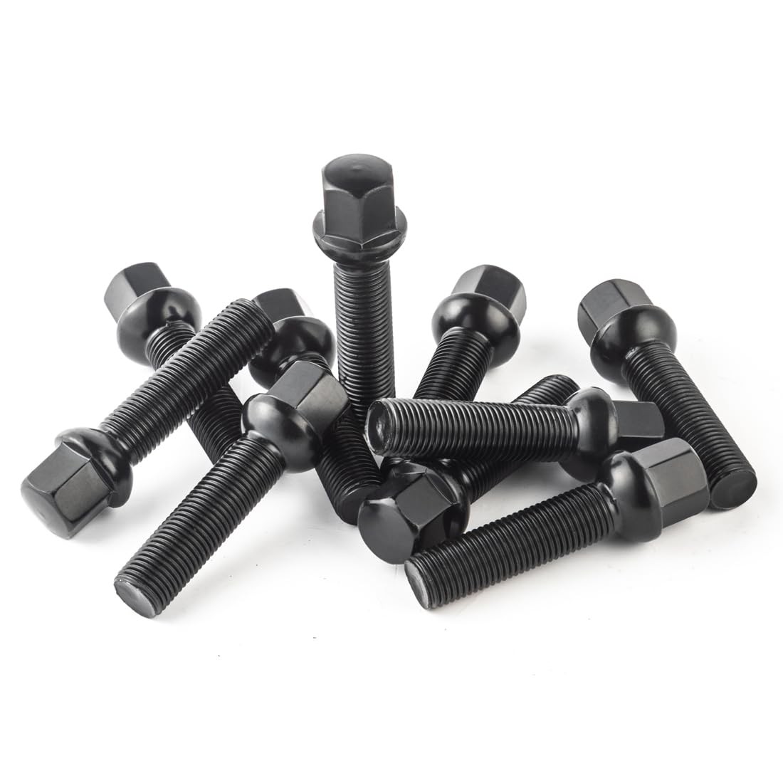 Dcvamous 4Pc Black 5X112 Hubcentric Wheel Spacers 1 Inch 14X1.5 Bolts 50Mm