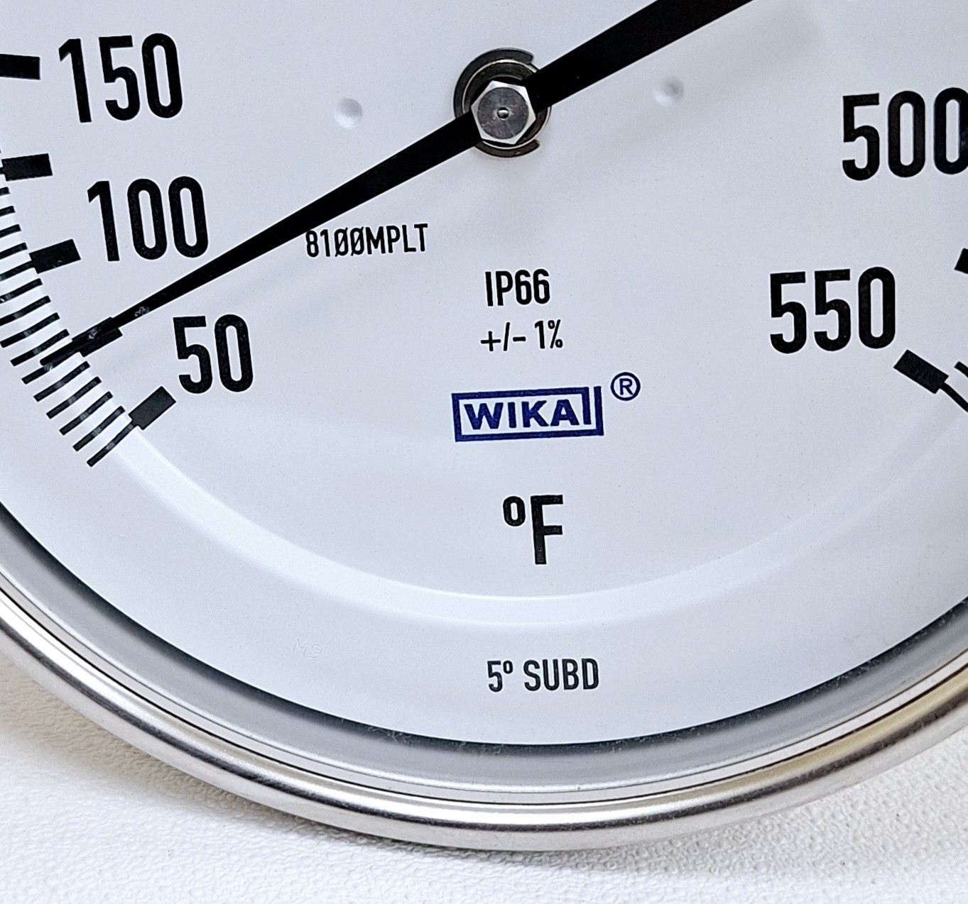 Wika TG53 / 7-1-2IN / 0-550F / 8100MPLT NPT Bimetal Thermometer