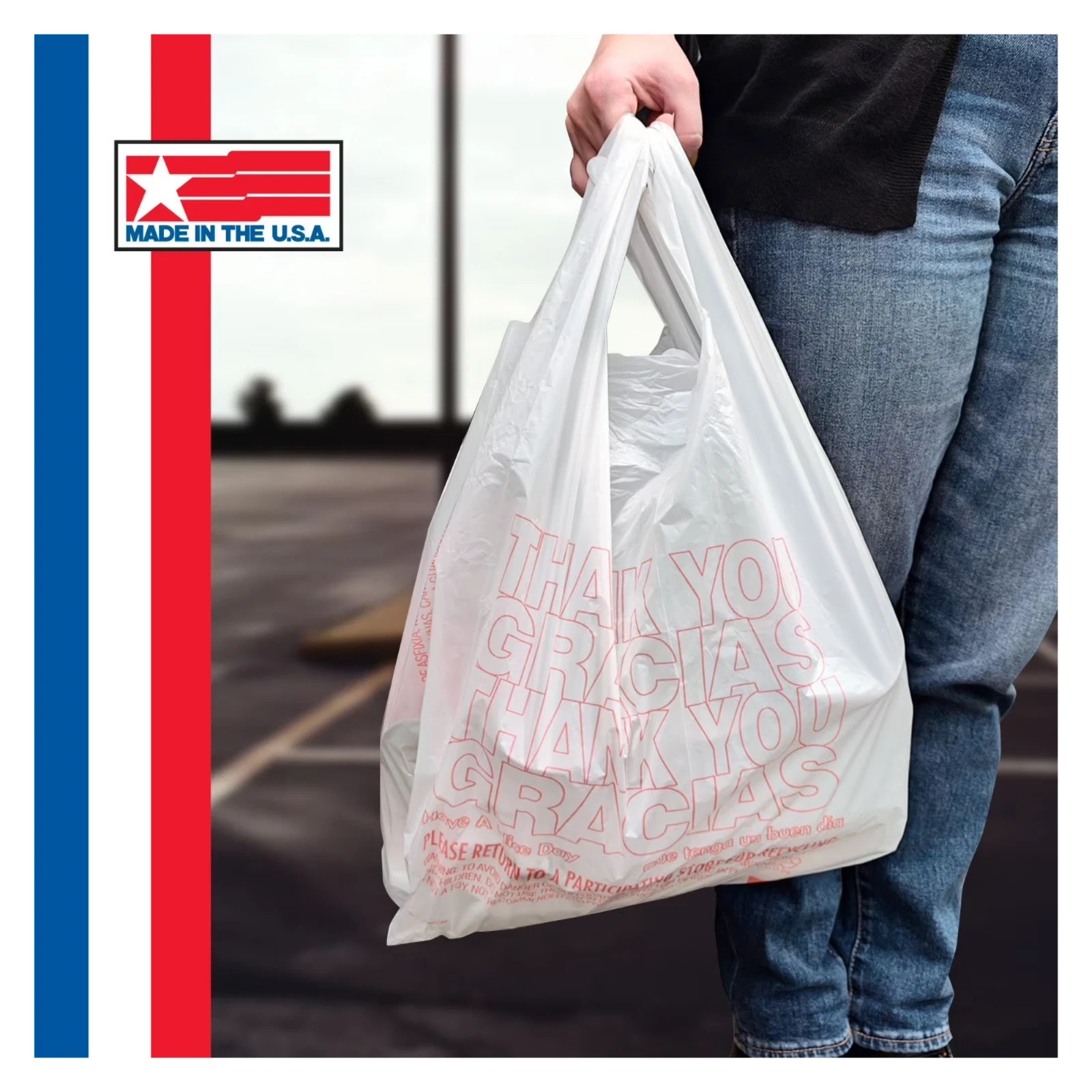 T-Shirt Carry-Out Bags, 11.5″ x 6.5″ x 22″ (1,000 ct.)