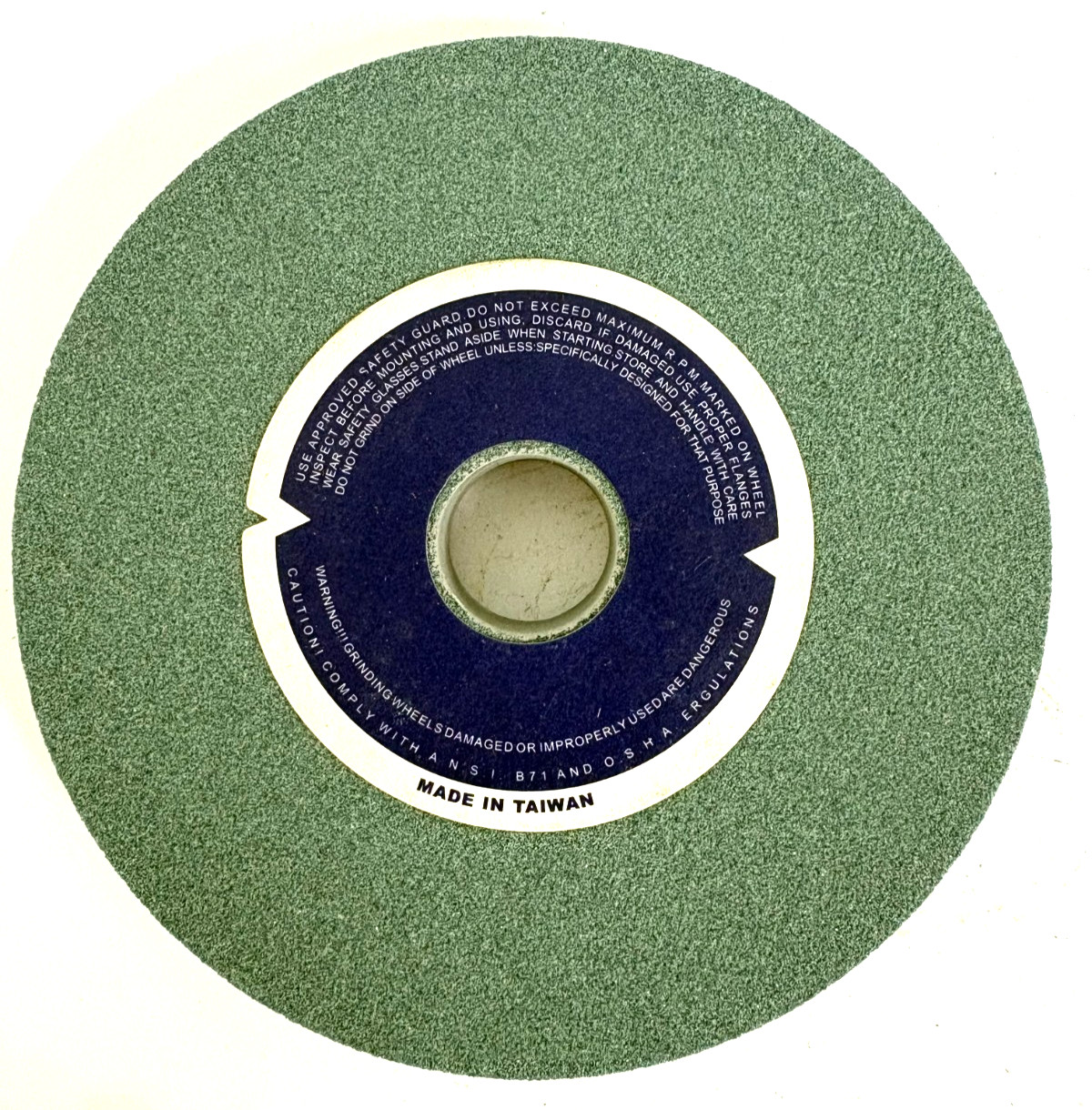 6″ X 3/4″ X 1″ 100 GRIT GREEN SILICON CARBIDE TYPE 1 GRINDING WHEEL GC 100I MEDA