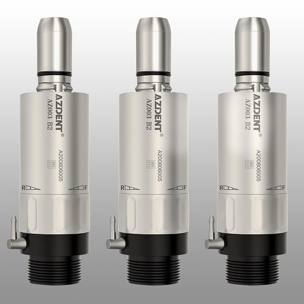 AZDENT Dental 1:1 Direct Drive Low Speed Air Motor Turbine Handpiece 2 Holes