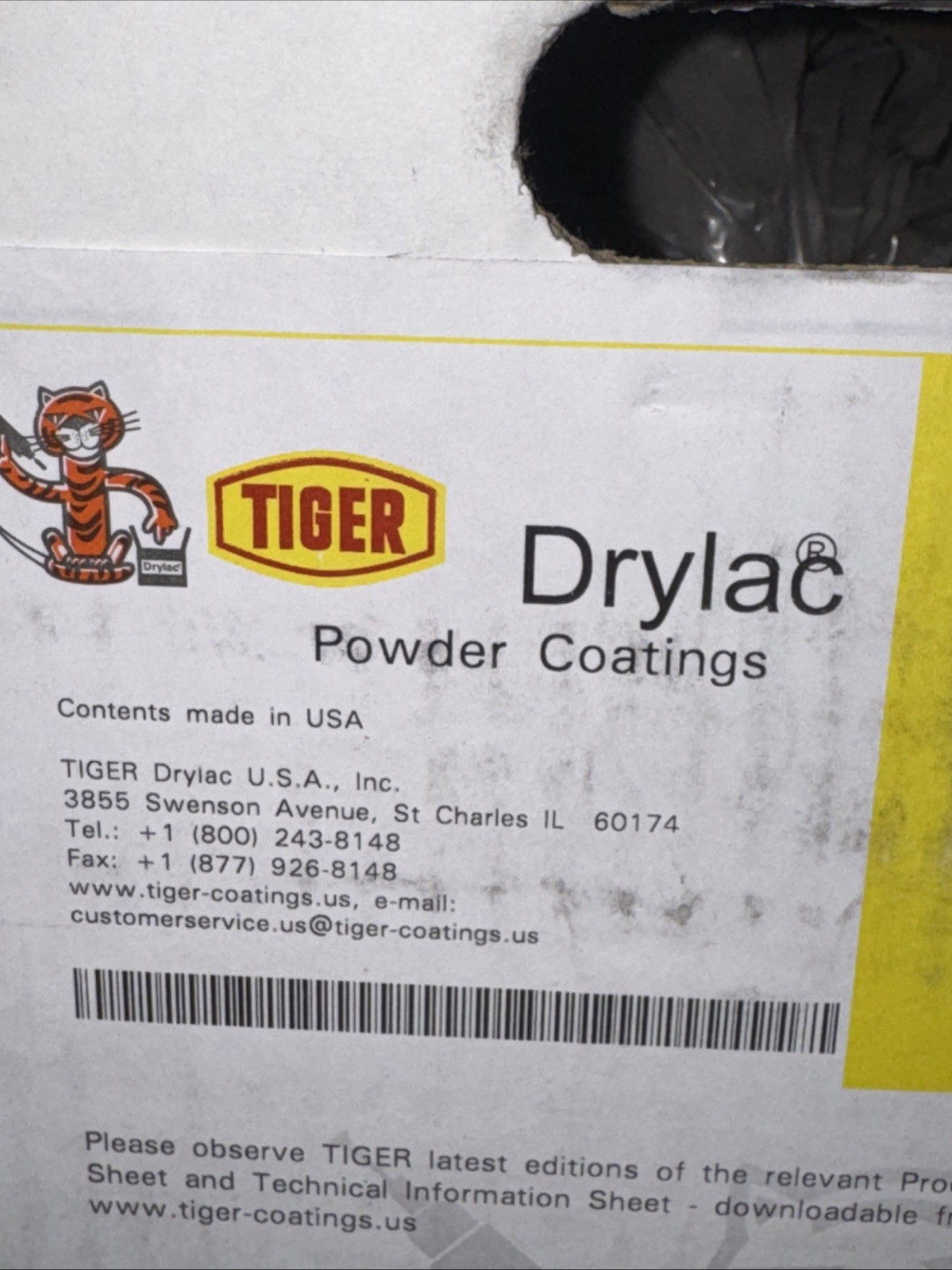 Tiger Drylac Powder Coating Slate Grey FT Matte Electrostatic 44 Pound