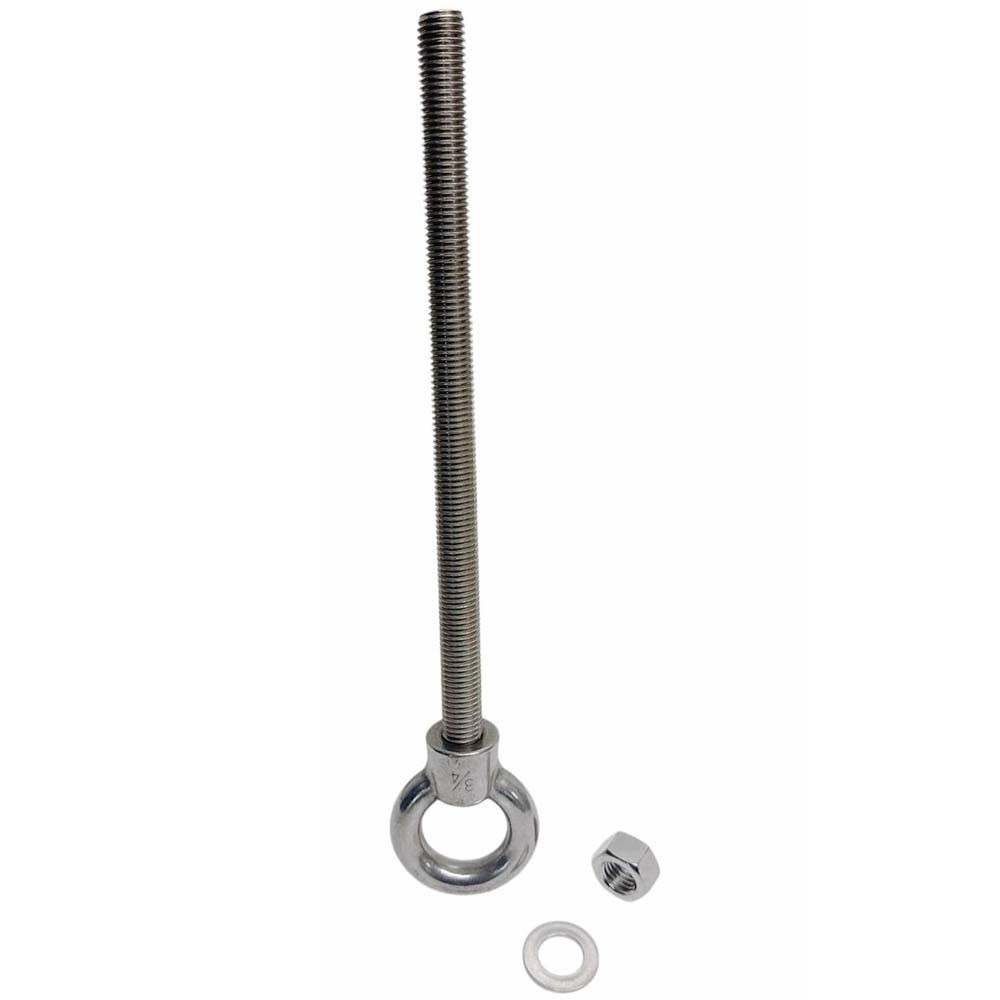 Marine Grade T316 Stainless Shoulder Eye Bolt 3/4″ x 12″, 4,700 lb WLL