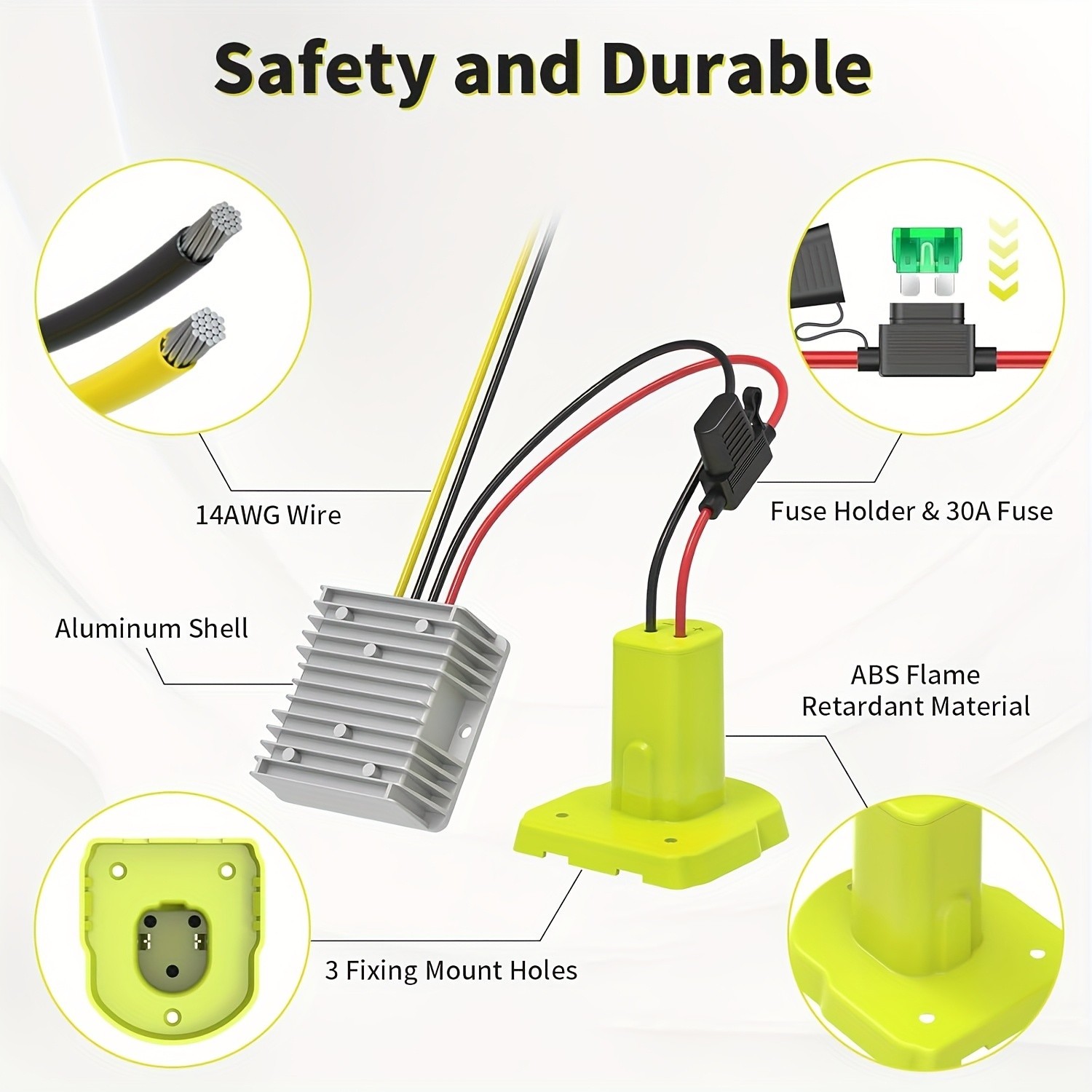 18V to 12V Comverter Transformer Compatible with RYOBI 18V Battery,2 pack