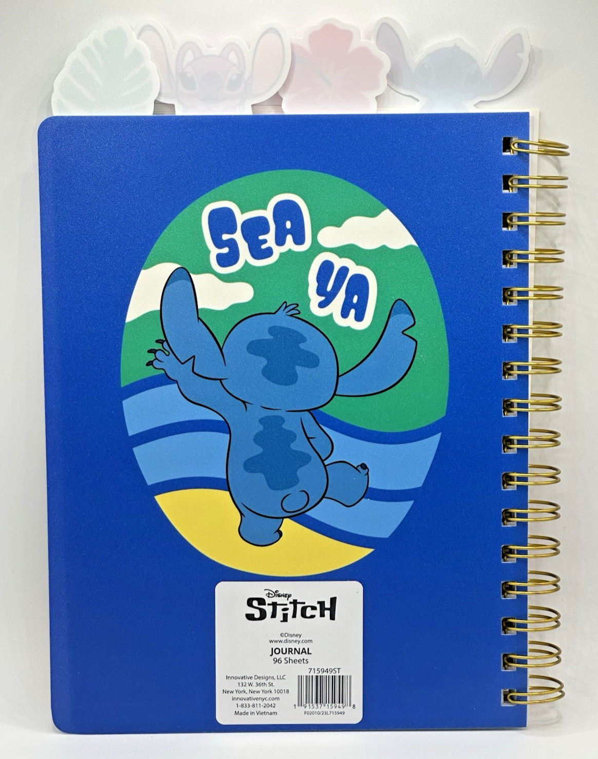Disney Stitch 4 Tabbed Notebook Journal Aloha Lilo & Stitch Angel NWT