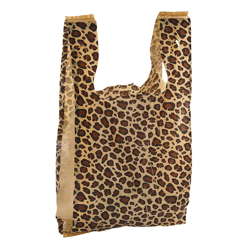 Plastic Bags Shopping 500 Leopard Cheetah Grocery T-Shirt Retail 11 ½” x 6 x 21”