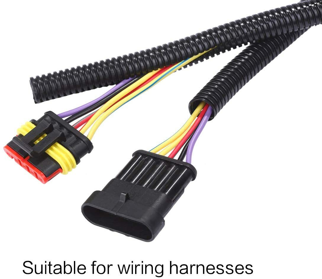 Split Cable Management Wire Loom Tubing for Electrical Wire Cover 3&25 Feet Lot
