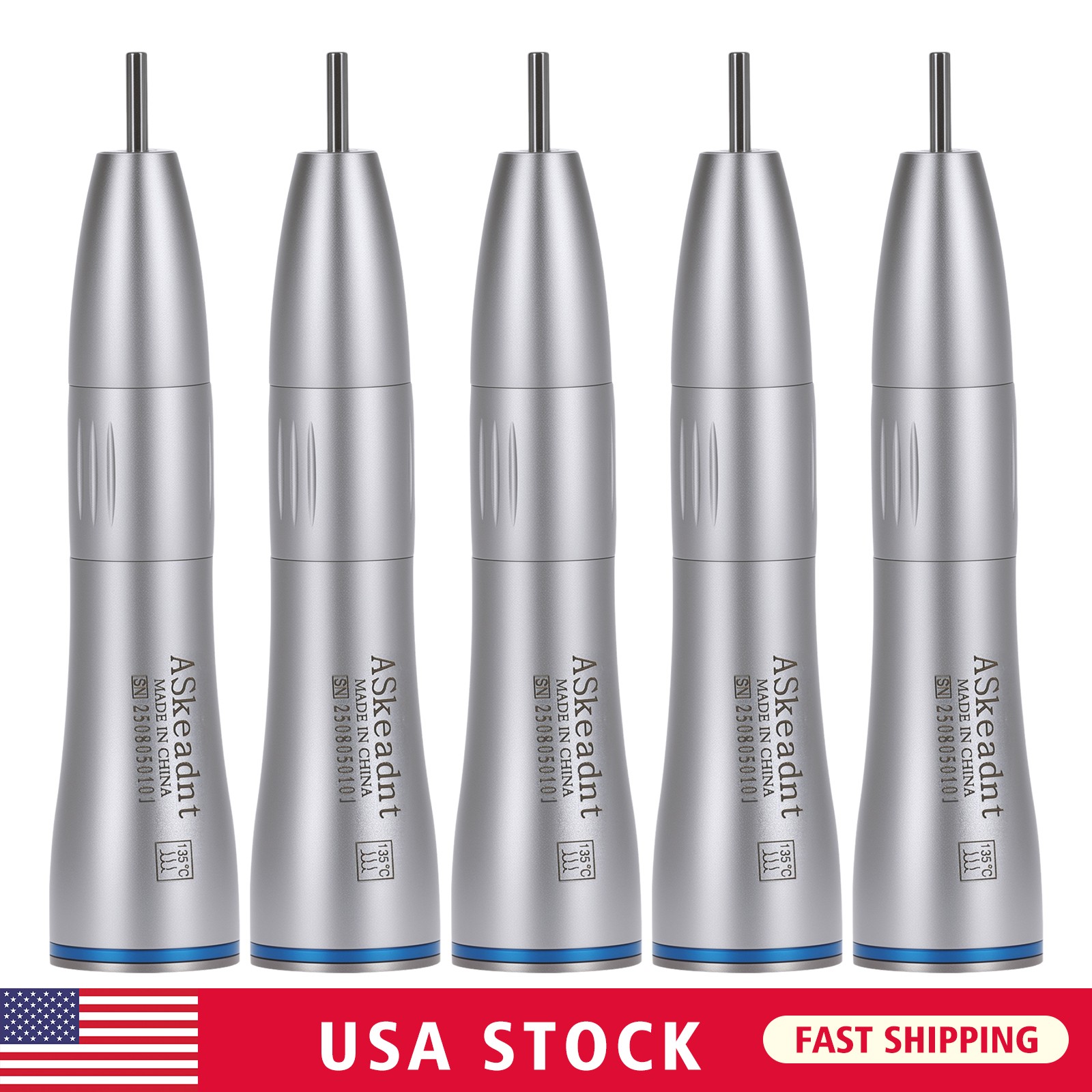 1-10 Dental Internal Water Spray Straight Nosecone Low Speed Handpiece ASkeadnt