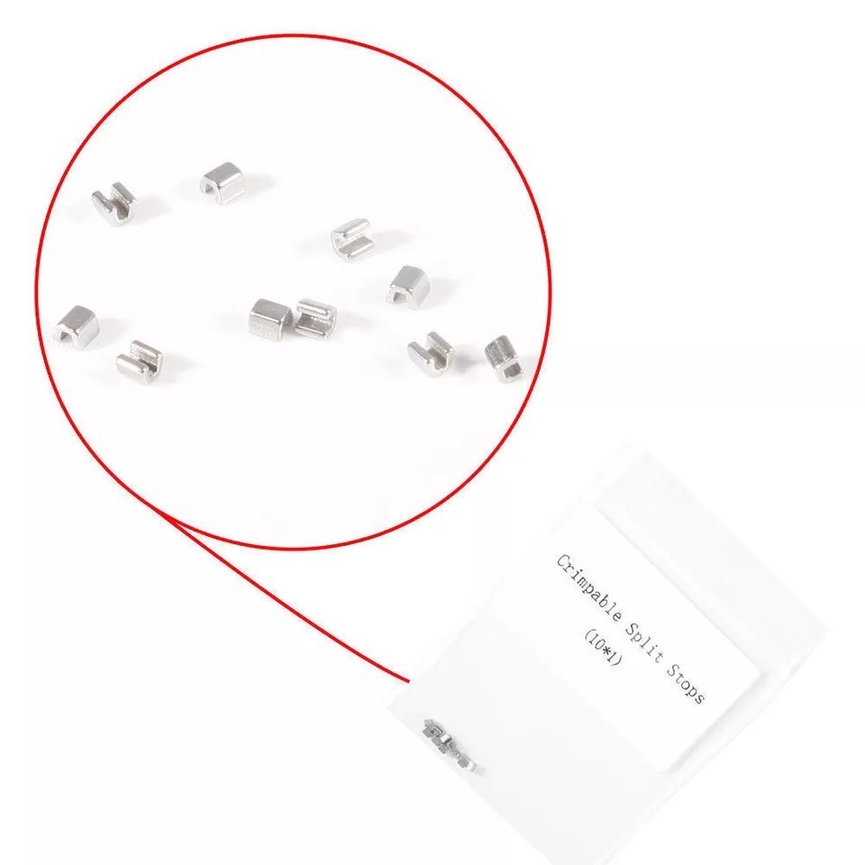 100 Pcs 10 Packs Dental Orthodontic Crimpable Hook Split Sliding Stops General