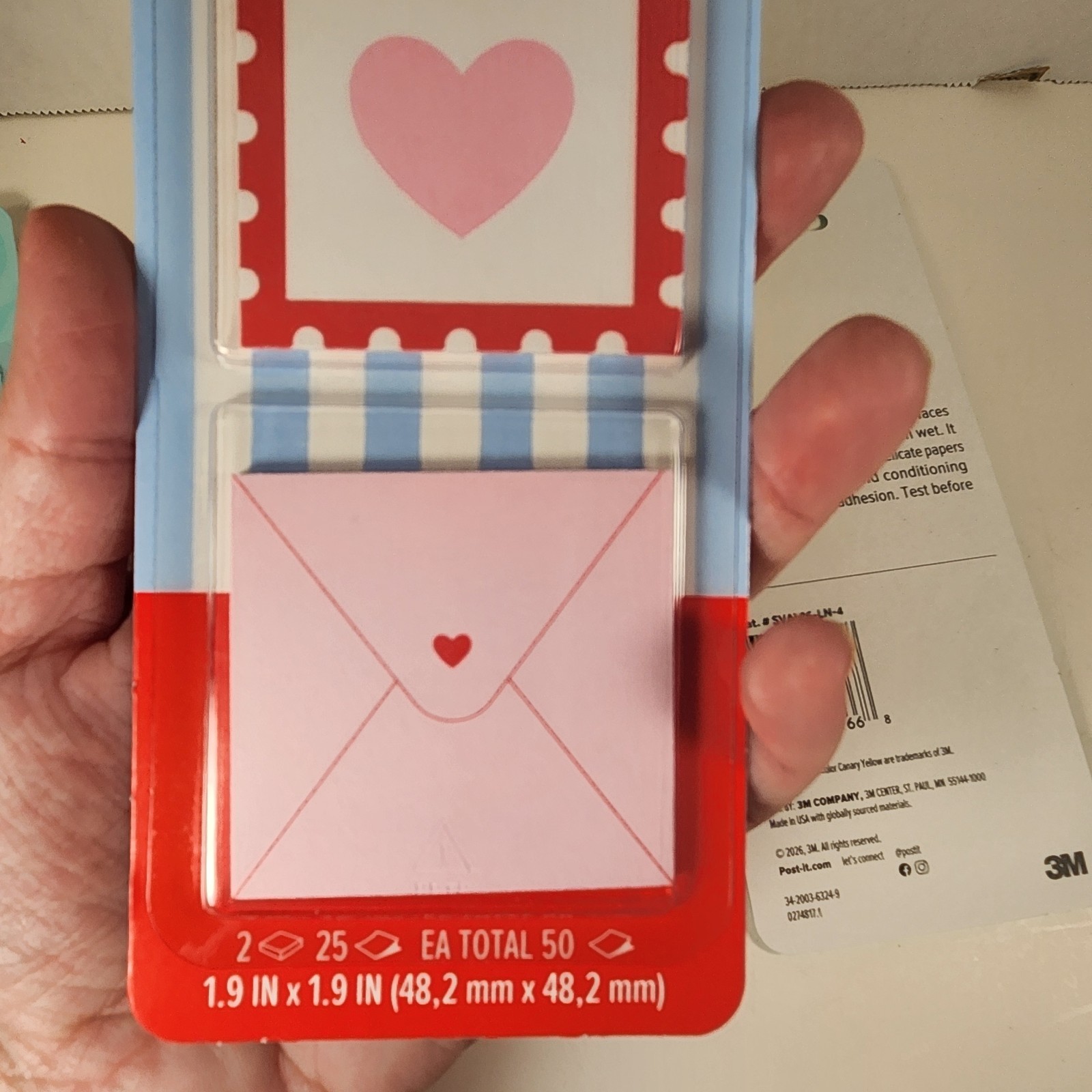 Post-it Love Notes New In Package Set Of 3 / cute notes / office supplies