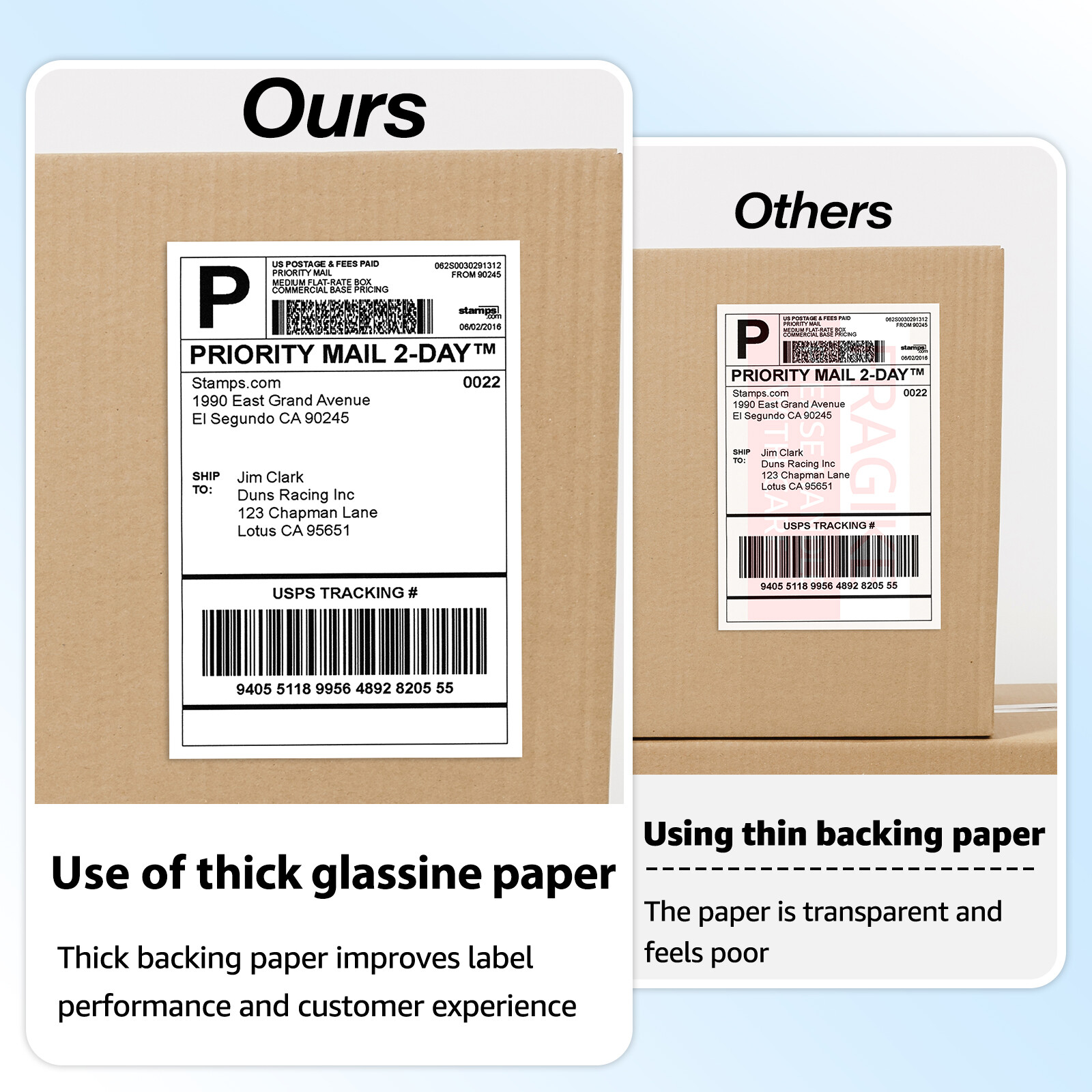 1-50PK 500 Labels Per Roll 1″ x 2-1/8″ for DYMO 30336 LabelWriter 4XL 25mmx54mm