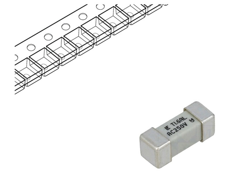 5pcs 250V 1.6A 12.10×4.5×4.5mm LF T1.6AL AC250V 046501.6DR SMD 4717 Fuse