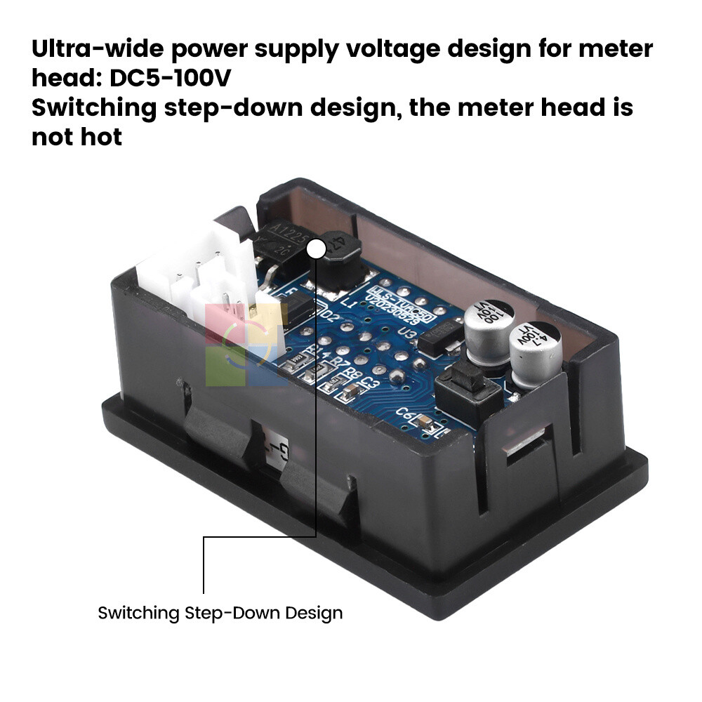 DC0-300V 50/100/200/400A Digital Current Voltage Meter Hall Ammeter Voltmeter