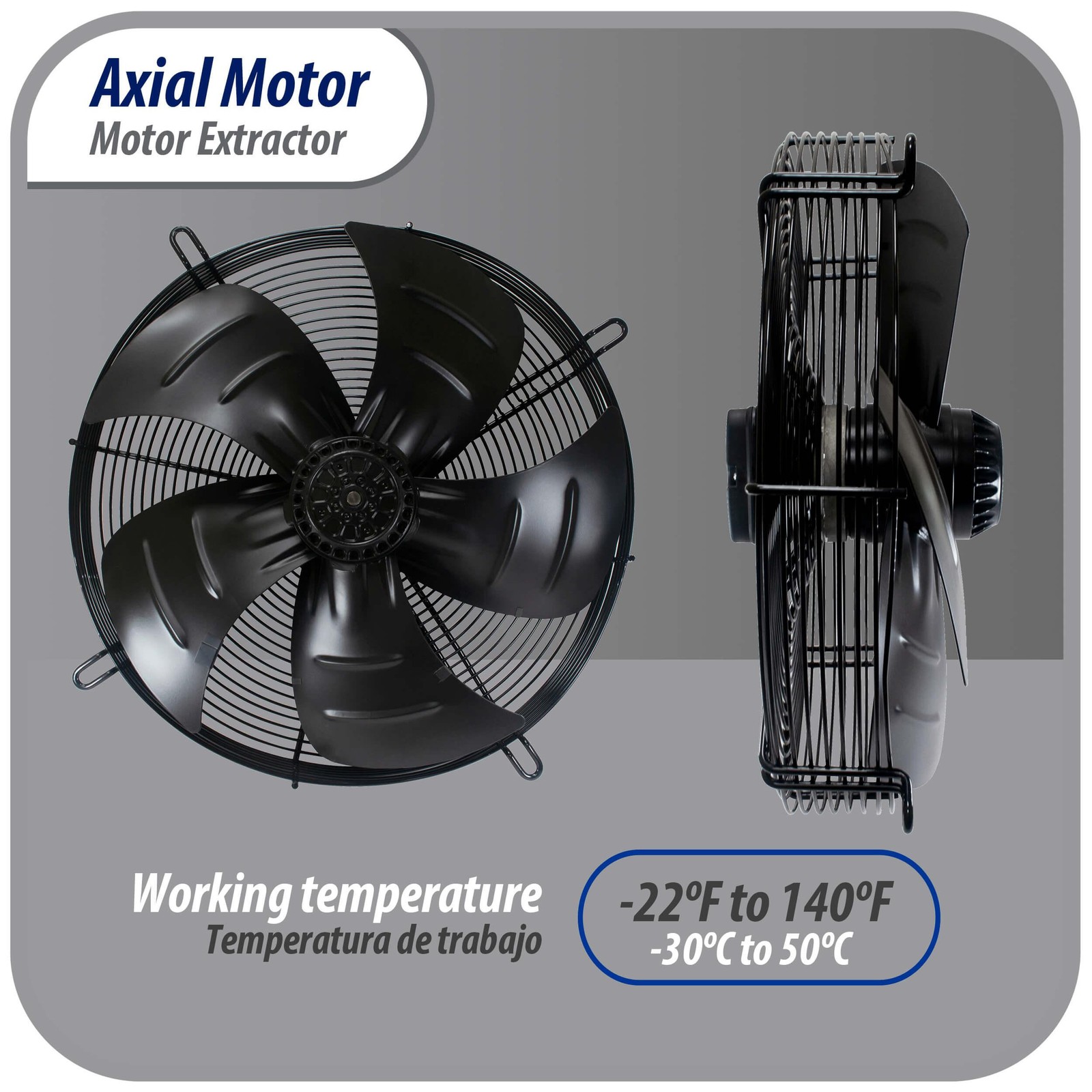 Appli Parts Axial Fan Motor Guard Mounted 15-3/4in (400mm) Fan Blade 220V/1Ph/50