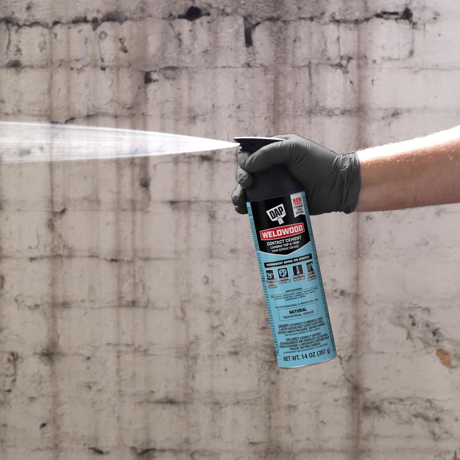 Weldwood Landau Top & Trim HHR Solvent Type Spray Contact Adhesive, Clear, 14 Oz