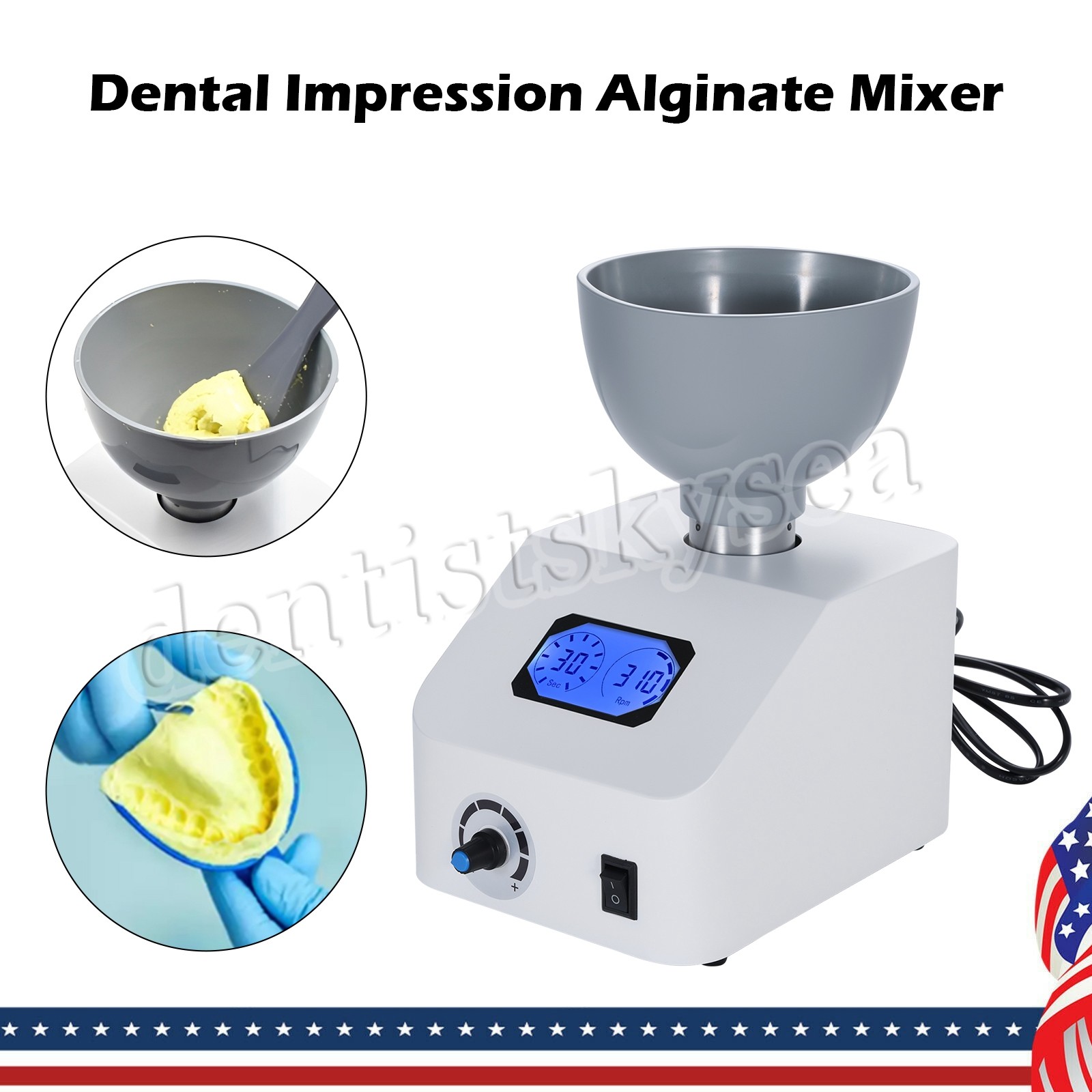 ALGINATE DENTAL MIXER LAB IMPRESSION MATERIAL 110V or 220V