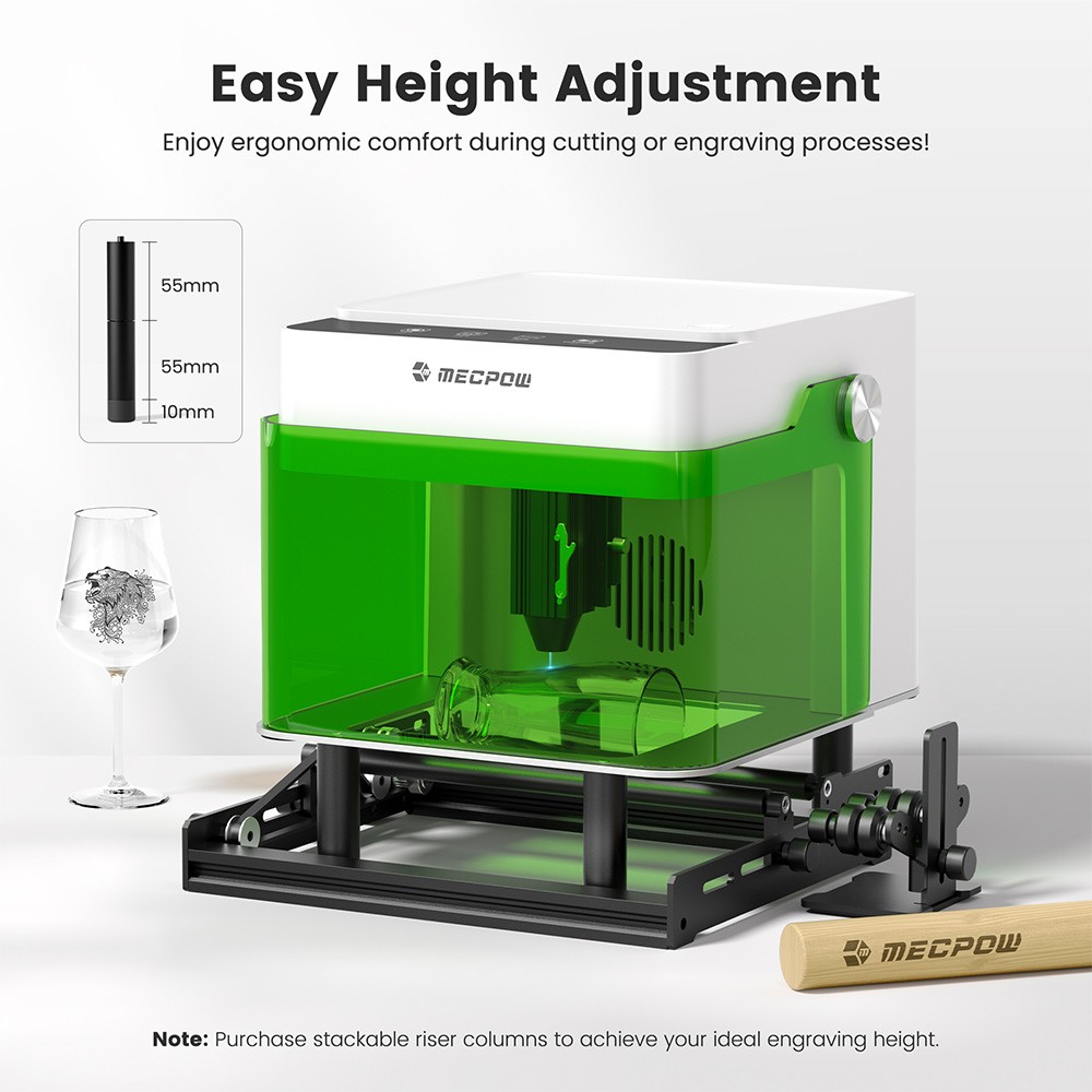 Mecpow M1 5W Diode Laser Engraver,10000mm/min,0.01mm Enclosed Engraving Machine