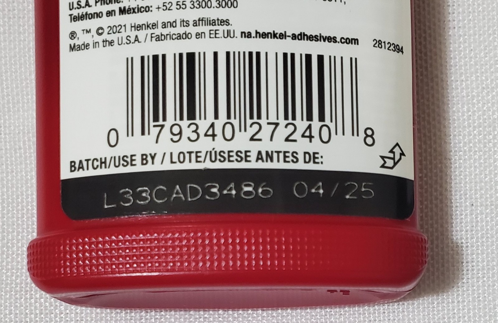 Loctite 272 High Strength Thread Locking Adhesive 50 mL Red Bottle Expired 2025