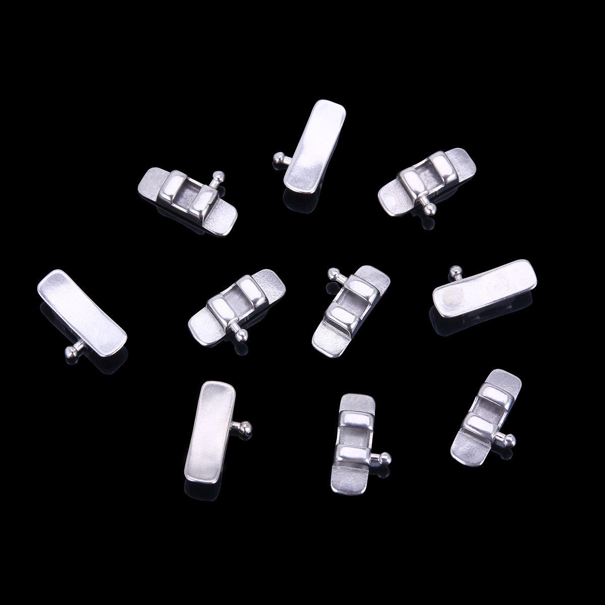 100 Pcs 10 Packs Dental Orthodontic Lingual Sheath Left/Right with Hooks