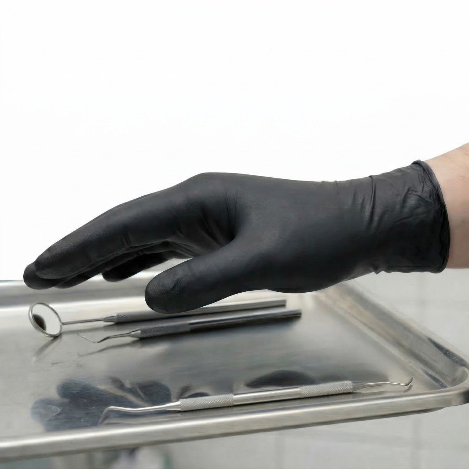 1000 Pieces, Black Nitrile Exam Powder-Free Disposable Gloves X-Large 6 MIL