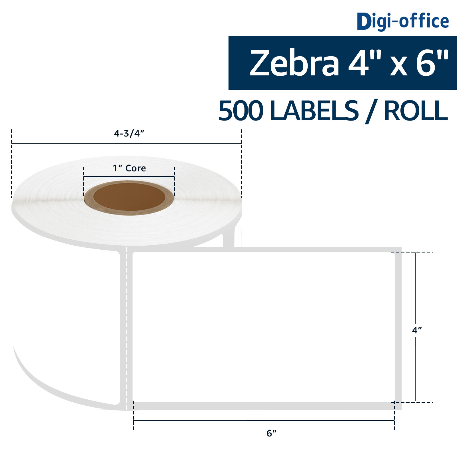 2 Rolls 4×6 Direct Thermal Shipping Labels 500 Labels Per Roll for Zebra Rollo