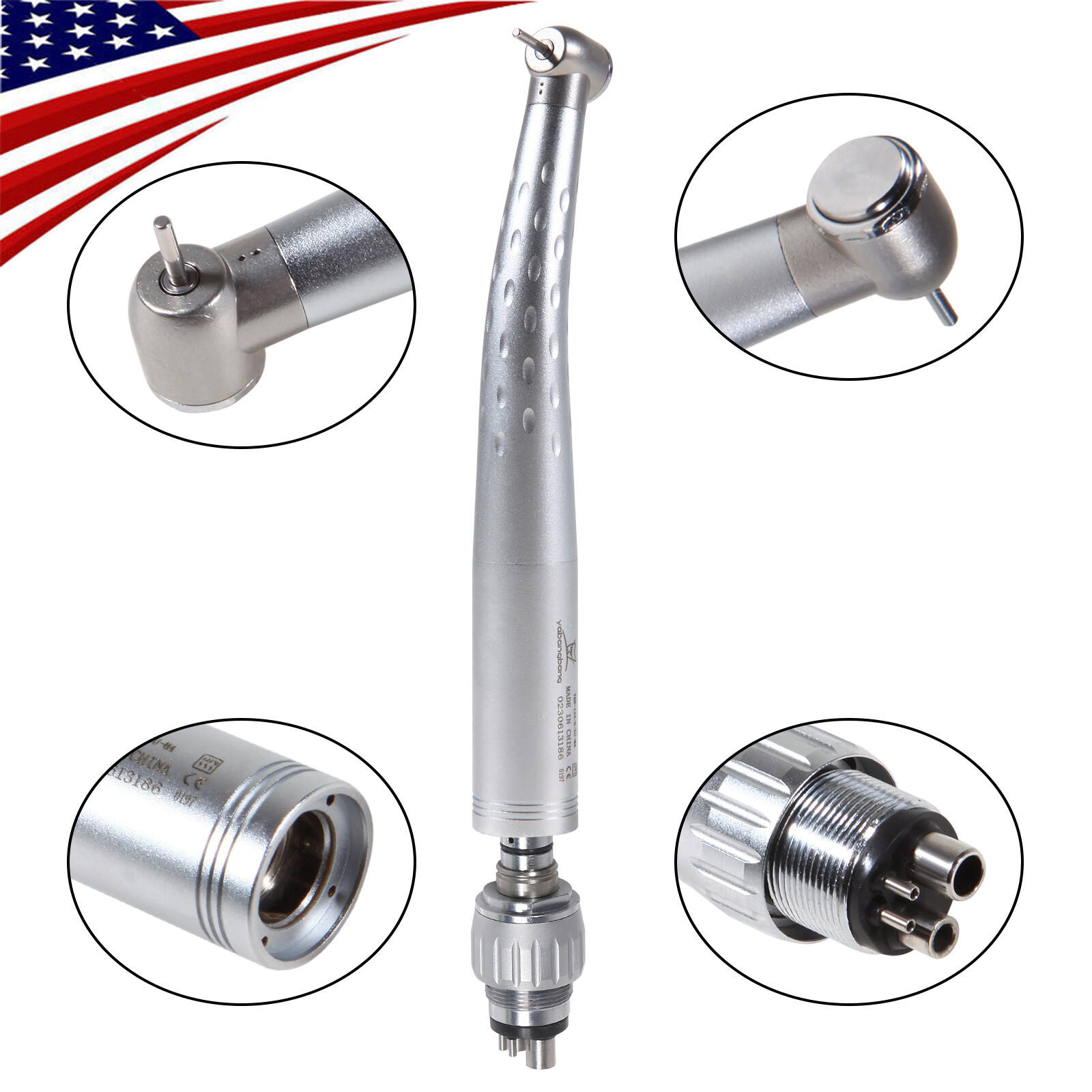 USA Dental High Speed Turbine Handpiece Standard Head w/ 4Hole Quick Coupler GB4