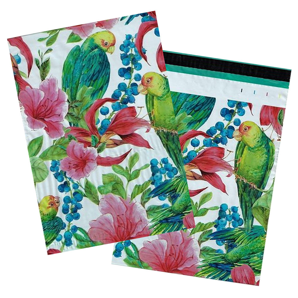 10×13″ Peacock and Parrots Combo Pack, Quality Bird Designer Mailer Shipping Bag