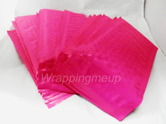 100 Hot Pink and Teal 6×9 Poly Bubble Mailers, Wholesale Colored Mailers #0