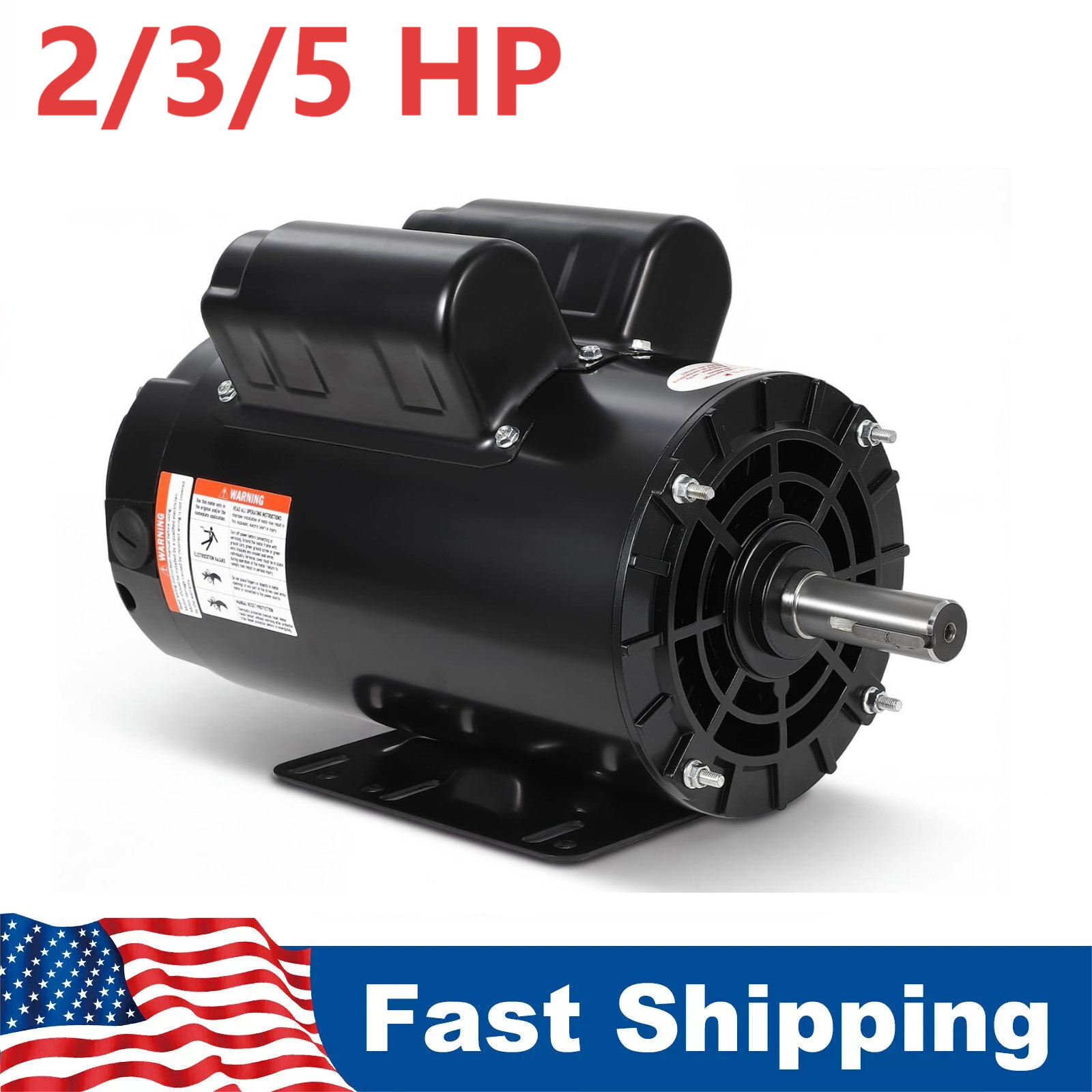 2/3/5HP 3450RPM Air Compressor Electric Motor 56HZ Frame 5/8″/7/8″Keyed Shaft