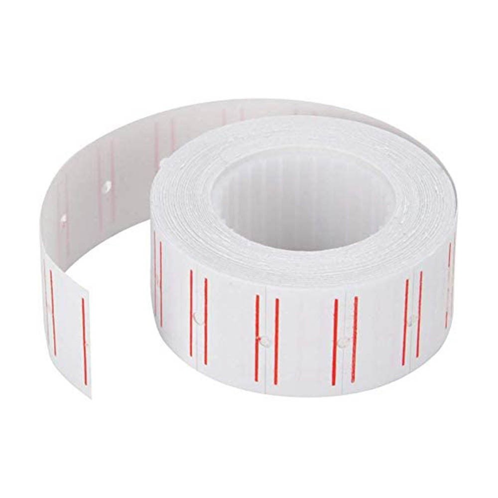 30Rolls White Red Line Price Tag Label For MX-5500 Gun Labeller Sticker 600/Roll