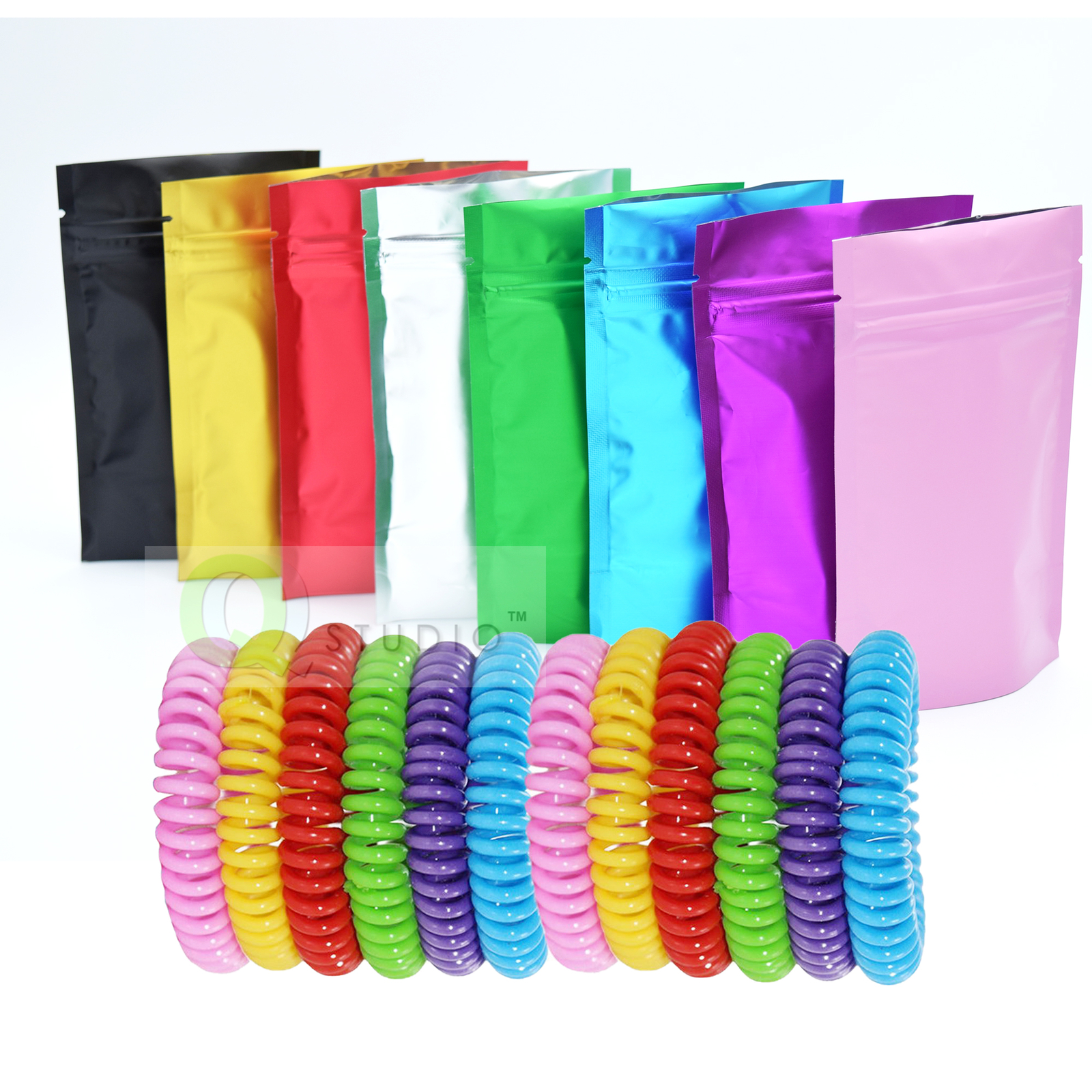 Zip Seal Packaging Bags, Stand Up Mylar Smell Proof Foil Storage Pouches 100/pk