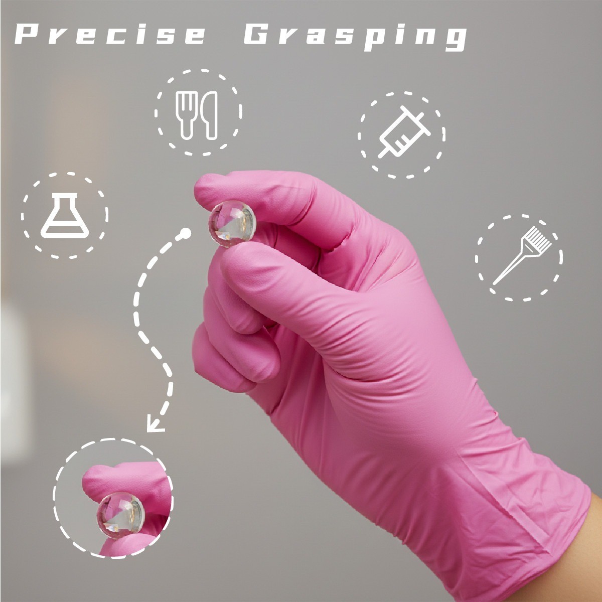 100 Pcs Disposable Nitrile Gloves Latex Free Food Grade Cleaning Work Pack