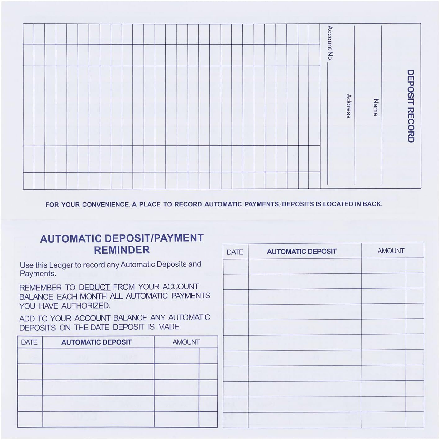 20Pack Checkbook Register, Check Registers for Personal Blank Ledger Transaction