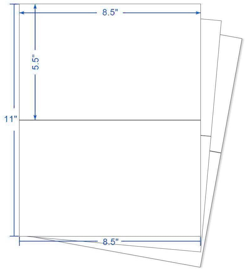 50-1000 8.5 x 5.5 Half Sheet Address Shipping Labels Blank Page Self Adhesive