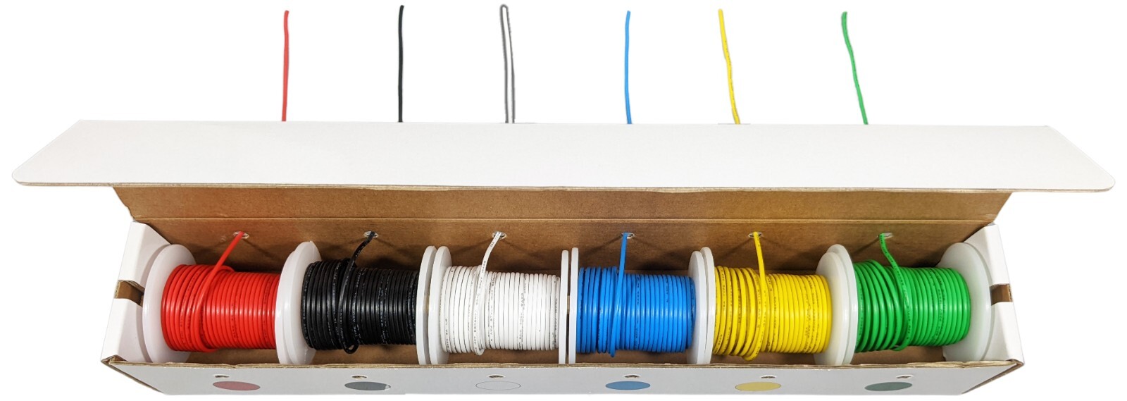 18 Gauge Solid Hook-Up Wire Kit – Six 25 Foot Spools of Solid Tinned Copper Wire