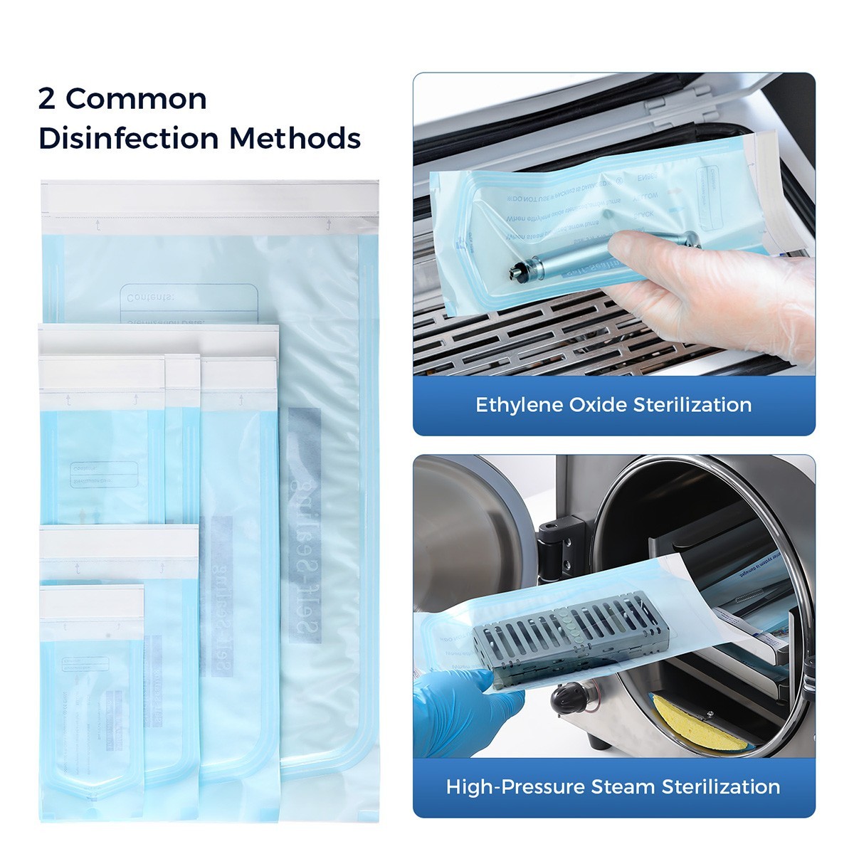 200/Box Medical Dental Self Sterilization Pouches Pouch Autoclave Tattoo Bags