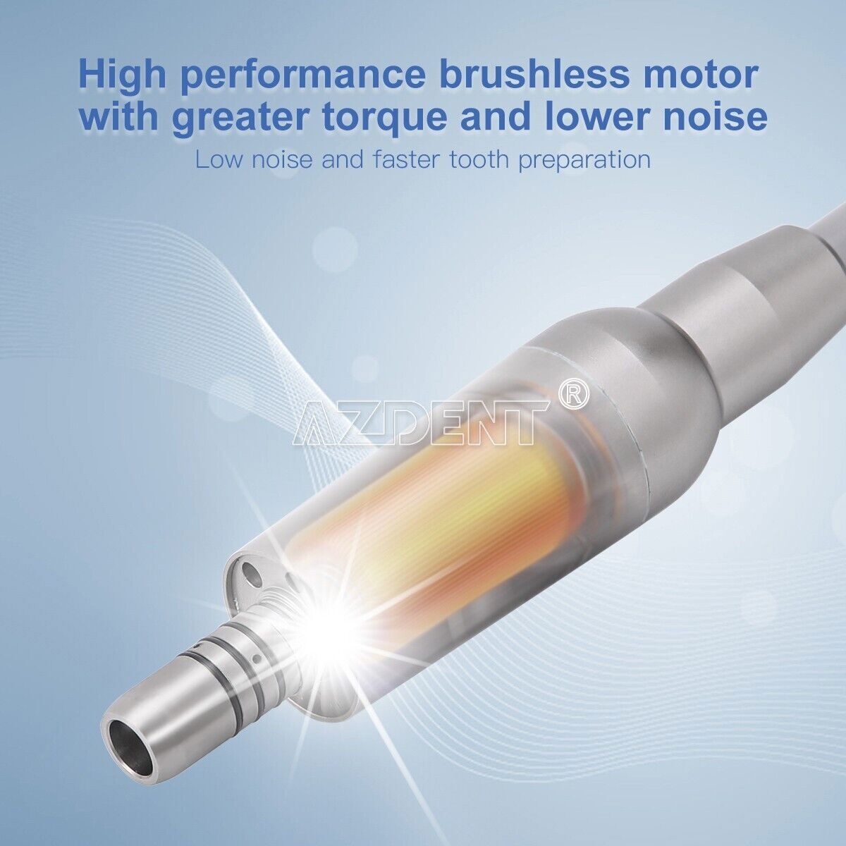 AZDENT Dental LED Brushless Electric Micro Motor/1:1 LED Inner Channel handpiece