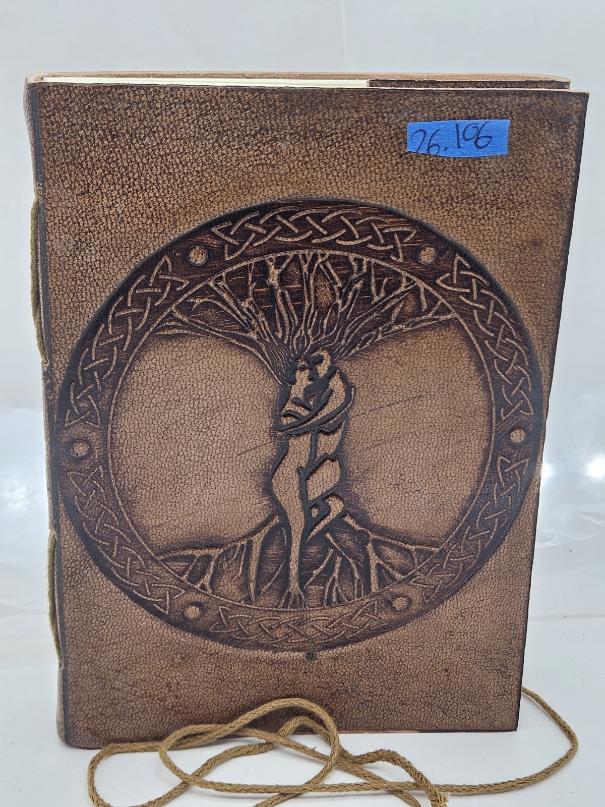 Handmade Leather Journal Celtic Tree of Life Embossed Valentine’s Gift Love