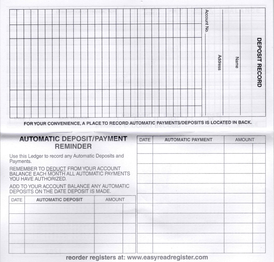 16 Pack Checkbook Transaction Register Ledger 26-27-28 Calendars Check Book Bank