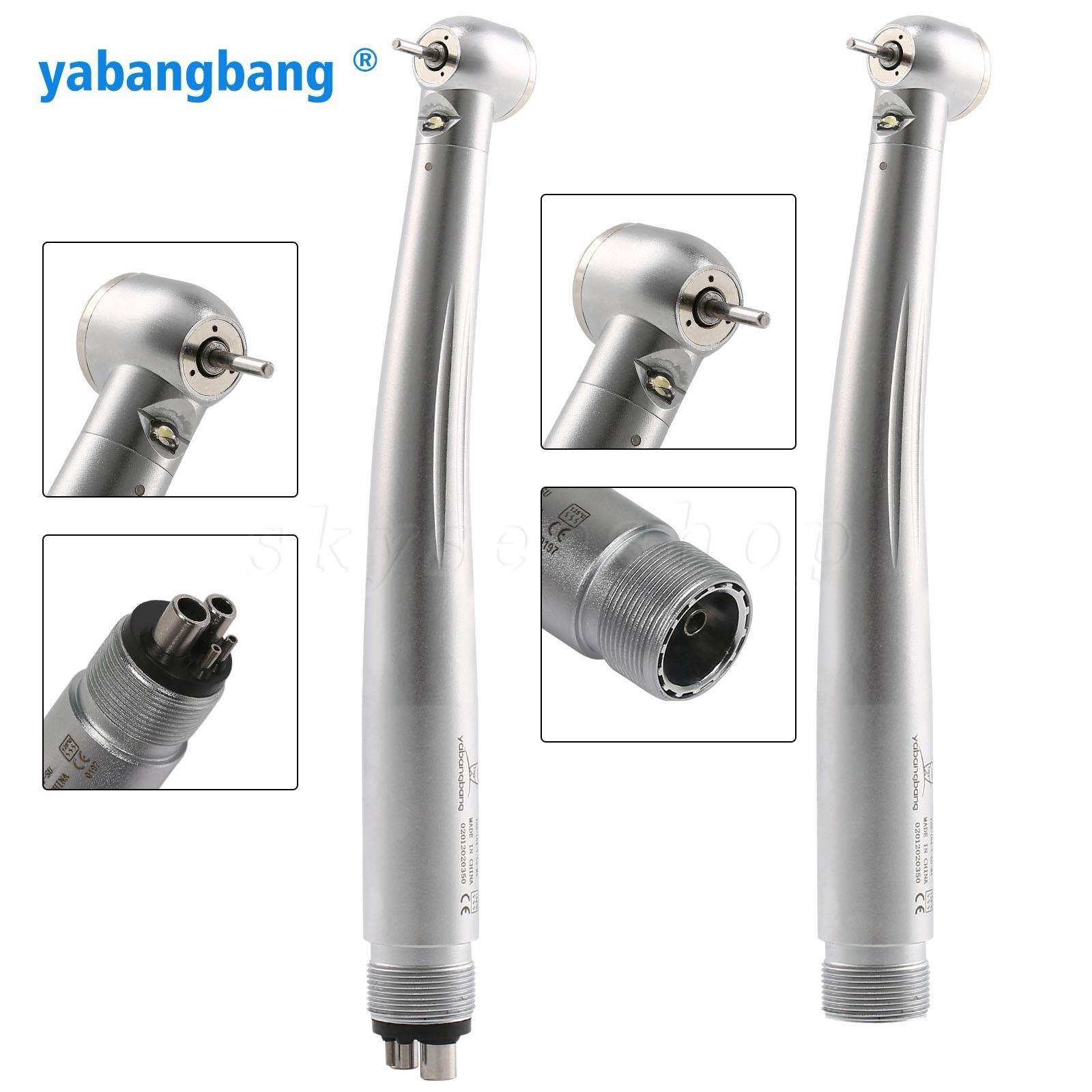 1-10 Yabangbang Dental LED E-generator/ High Speed Handpiece 4/2 Hole NSK Style