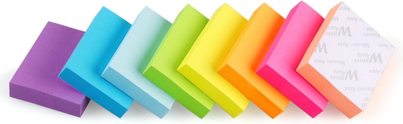 Brightly Colored Sticky Notes – 1.5×2 Inch – 8 Pads, Strongly Adhesive 800 Count