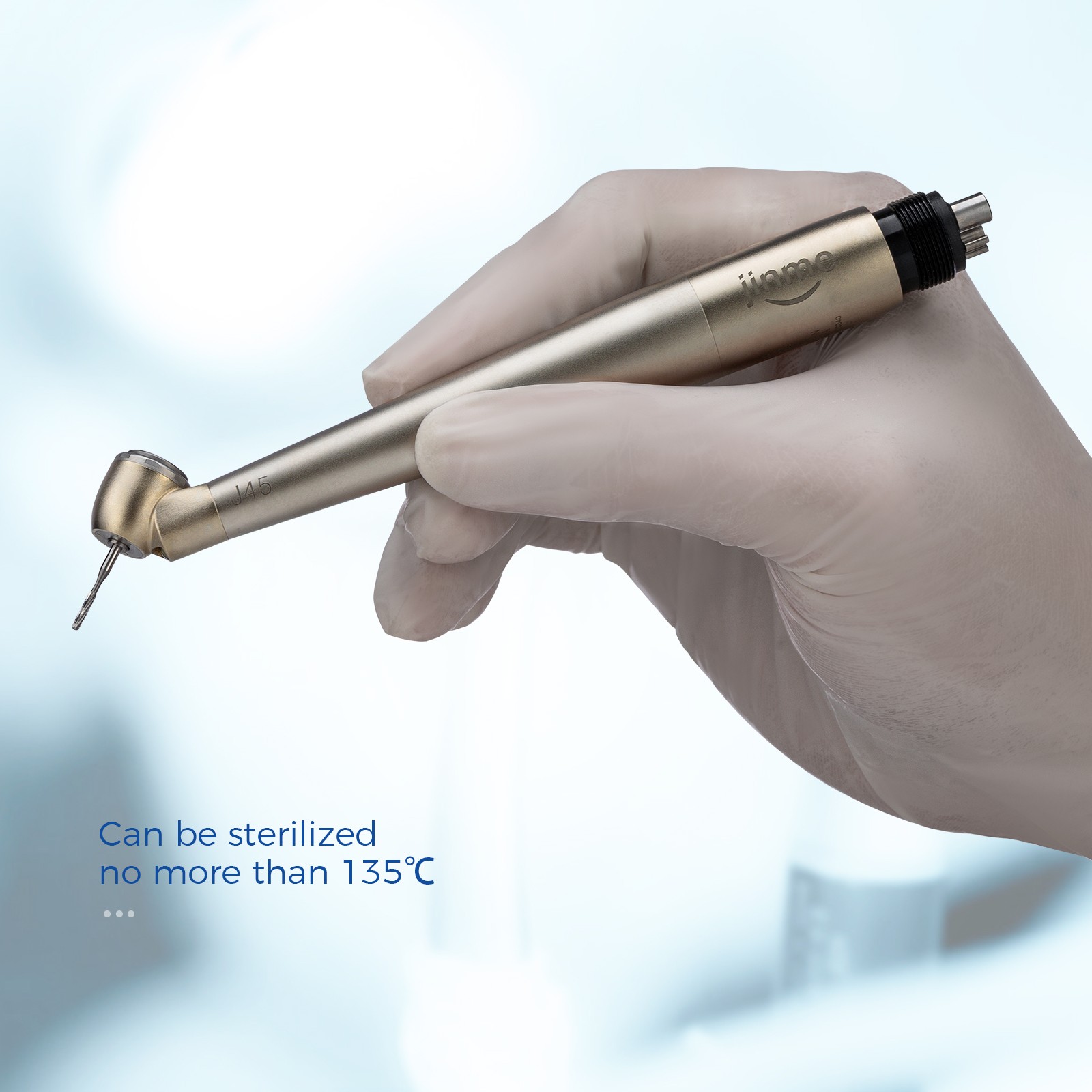Jinme Dental 45° LED High Speed Dental Air Turbine Handpiece 4Hole Generator