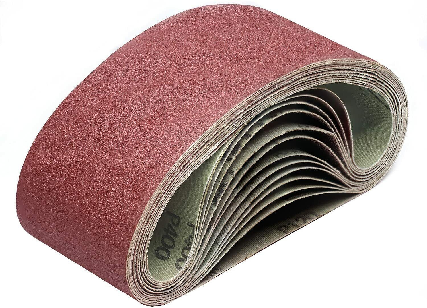 4 x 24″ Sanding Belt 60 80 150 Grit 30 PCS Aluminum Oxide Sandpaper Sanding belt