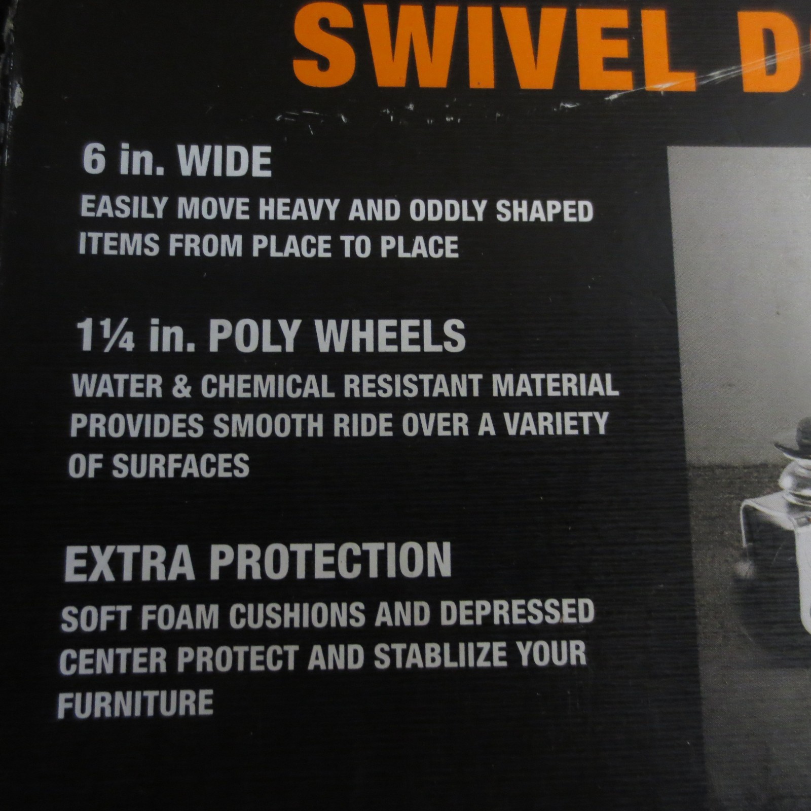 Franklin 3-Wheel Swivel Dolly (6in Wide & 200 Pounds Load Capacity) #59734 – 3PK