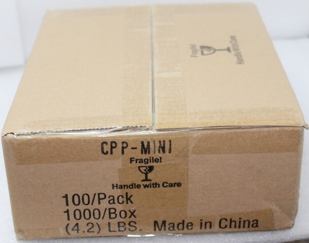 1000 pieces 3-1/2 x 3-1/2″ Mini Clear CPP Plastic Sleeve with Flap 100 Micron