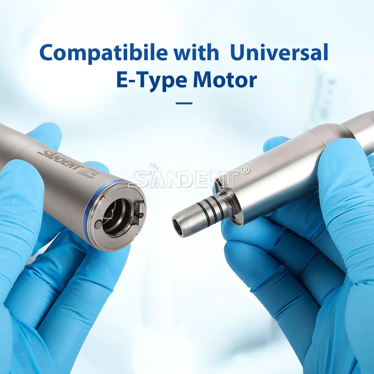 Dental 1:1 Fiber Optic LED Contra Angle Handpiece 4 Spray Push Button fit NSK po
